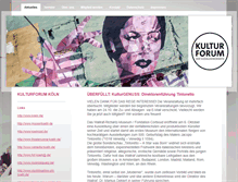 Tablet Screenshot of kulturforum-koeln.com